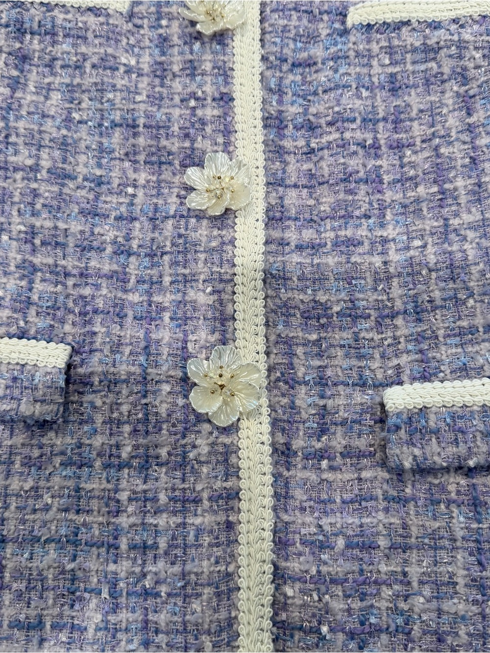 Lilly Pulitzer Jaden Jacket in Lark Lilac Swirl Boucle EUC - Picture 9 of 10